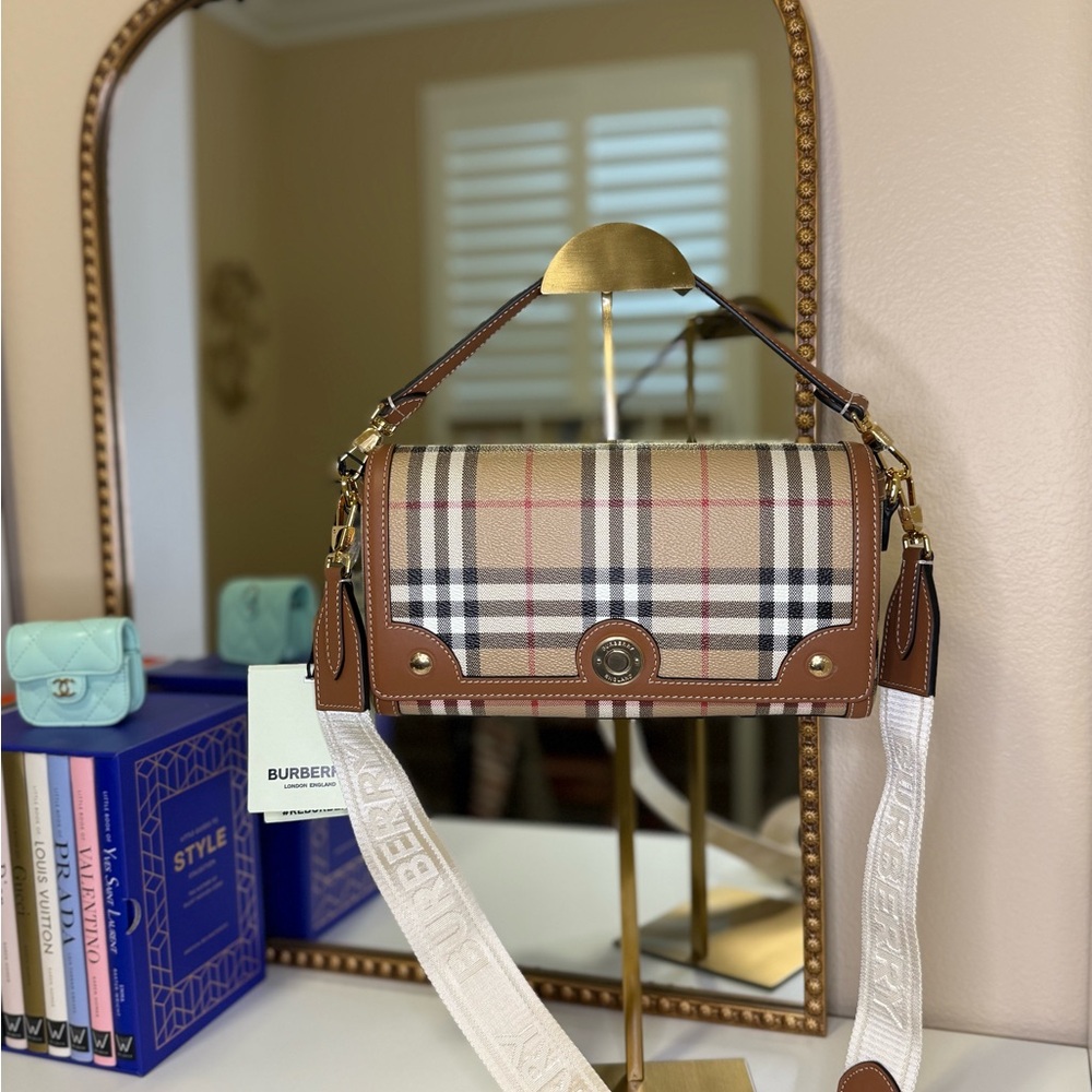 NWT Burberry Tan and Brown Bag - Picture 1 of 14